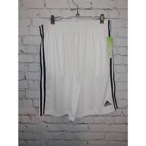 Adidas Boys Size XL White/Black Basketball Athletic Shorts